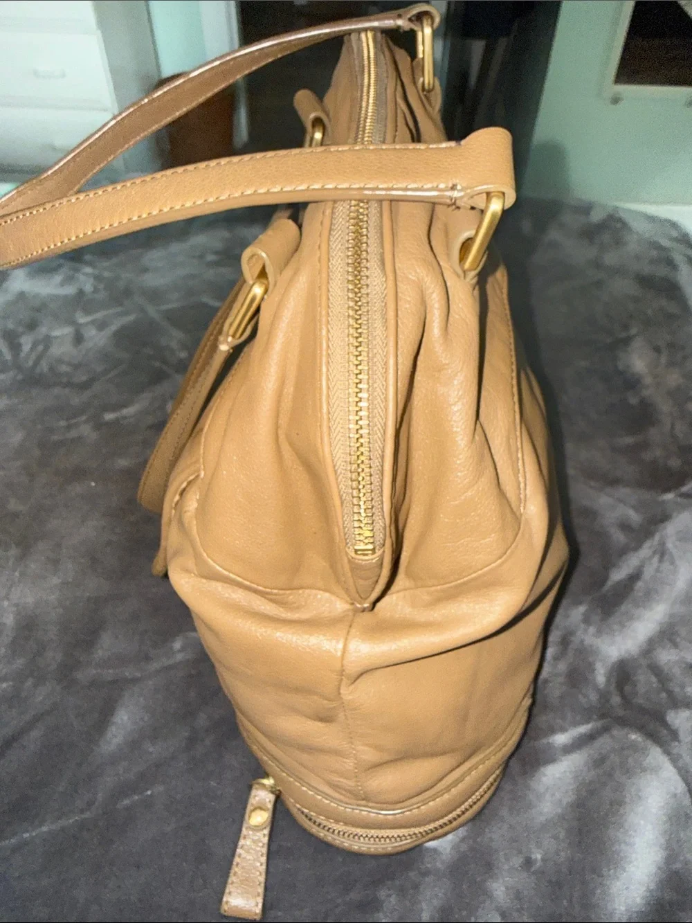 Talbots Brown Leather Shoulder Tote